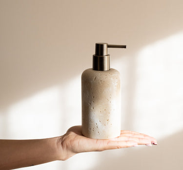 Soap Dispenser Pearl Travertine Look - Things I Like Things I Love