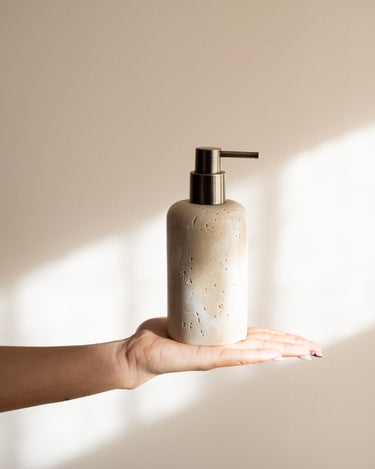 Soap Dispenser Pearl Travertine Look - Things I Like Things I Love
