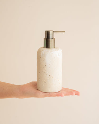 Soap Dispenser Pearl Travertine Look - Things I Like Things I Love