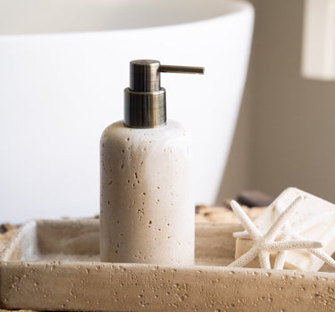 Soap Dispenser Pearl Travertine Look - Things I Like Things I Love