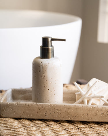 Soap Dispenser Pearl Travertine Look - Things I Like Things I Love