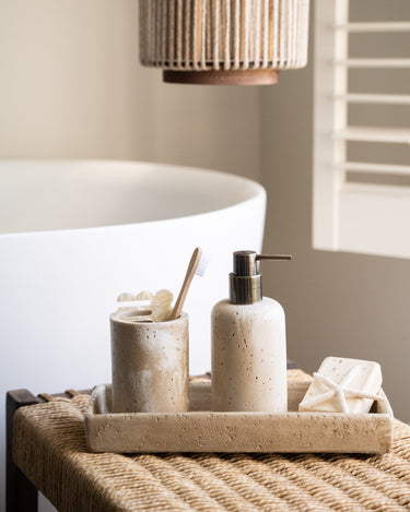 Soap Dispenser Pearl Travertine Look - Things I Like Things I Love