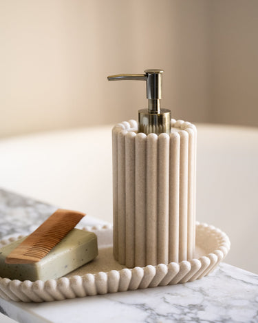 Soap Dispenser Stripes Polyresin - Things I Like Things I Love