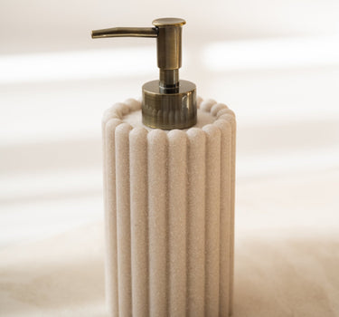 Soap Dispenser Stripes Polyresin - Things I Like Things I Love