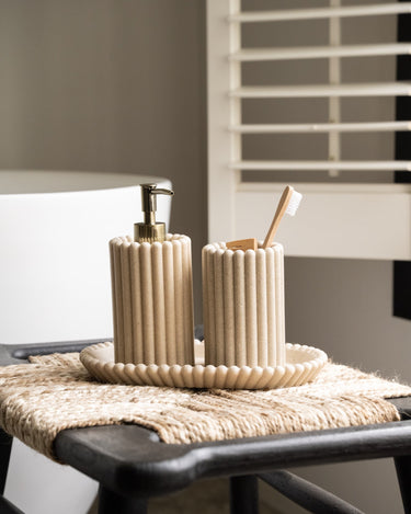 Soap Dispenser Stripes Polyresin - Things I Like Things I Love