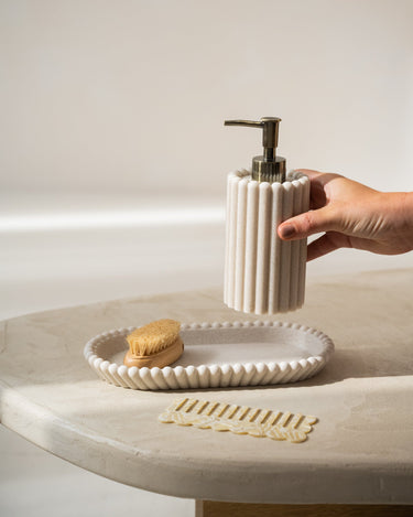 Soap Dispenser Stripes Polyresin - Things I Like Things I Love
