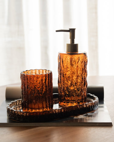 Soap Dispenser Vintage Glass Brown - Things I Like Things I Love