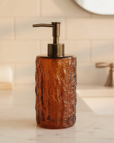 Soap Dispenser Vintage Glass Brown - Things I Like Things I Love