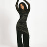 Sofie Satin Lace Dress Black - Things I Like Things I Love