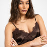Sofie Satin Top Chocolate Brown - Things I Like Things I Love