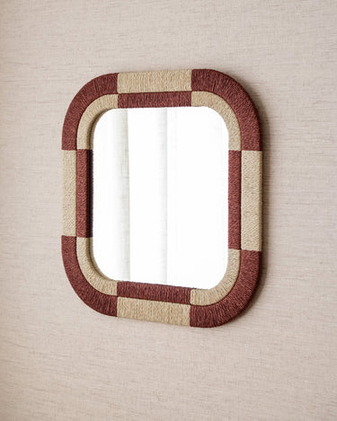 Spiegel Tess Gevlochten Bordeaux - Things I Like Things I Love