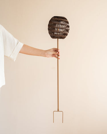 Standing Lantern Solar Dark Brown - Things I Like Things I Love