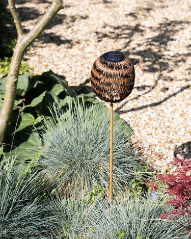 Standing Lantern Solar Dark Brown - Things I Like Things I Love