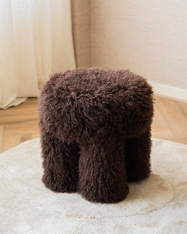 Stool Doodly Furry Brown - Things I Like Things I Love