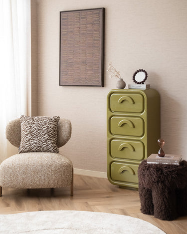 Stool Doodly Furry Brown - Things I Like Things I Love