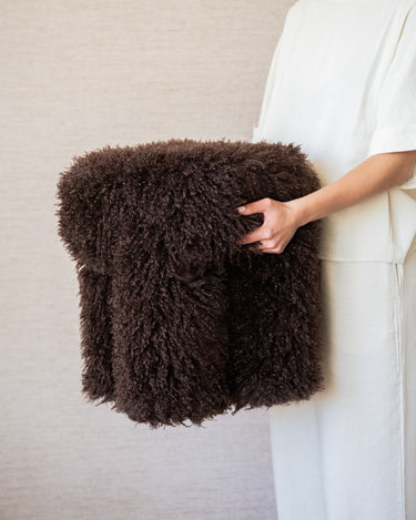 Stool Doodly Furry Brown - Things I Like Things I Love