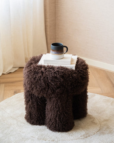 Stool Doodly Furry Brown - Things I Like Things I Love
