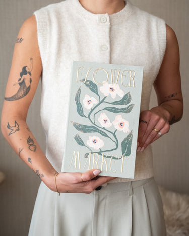 Storage Book Flower Green - Things I Like Things I Love