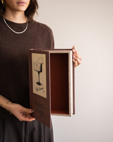 Storage Book Modern Design Burgundy - Things I Like Things I Love