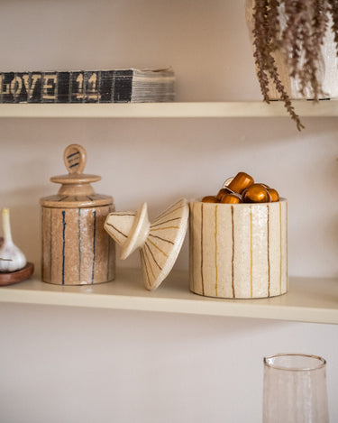 Storage Jar Lina Striped - Things I Like Things I Love