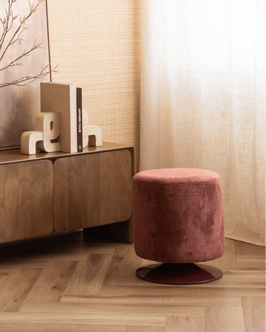 Swivel Pouf Islen Burgundy - Things I Like Things I Love