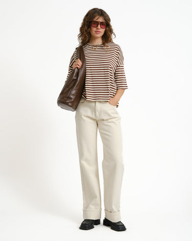 T-shirt Ole Stripes Sand - Things I Like Things I Love