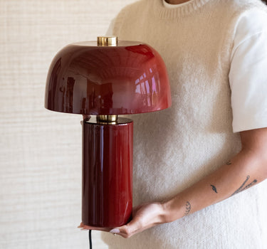Table Lamp Iron Red - Things I Like Things I Love