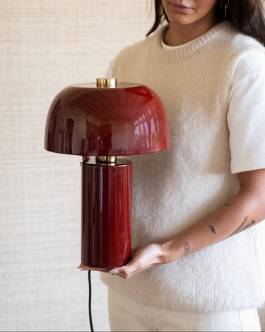Table Lamp Iron Red - Things I Like Things I Love