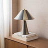 Table Lamp Lino Striped Ceramic Brown - Things I Like Things I Love