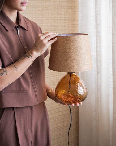 Table lamp Melzo Glass Amber - Things I Like Things I Love