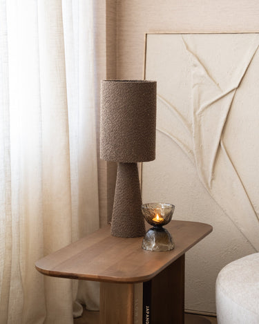 Table Lamp Micky Bouclé Brown - Things I Like Things I Love