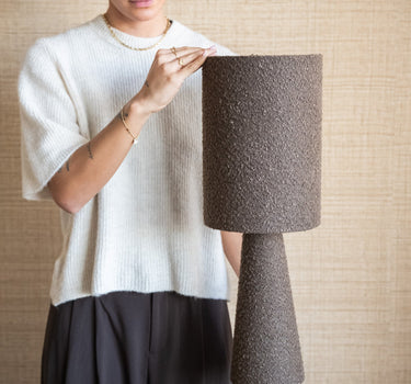 Table Lamp Micky Bouclé Brown - Things I Like Things I Love
