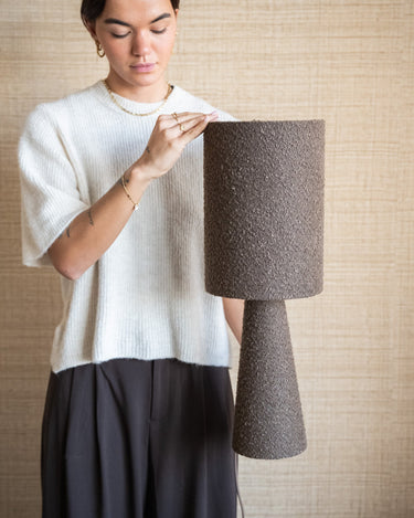 Table Lamp Micky Bouclé Brown - Things I Like Things I Love