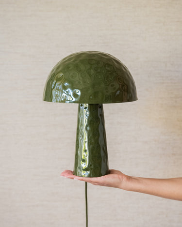 Table Lamp Mushroom Olive Green - Things I Like Things I Love