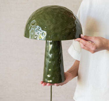 Table Lamp Mushroom Olive Green - Things I Like Things I Love