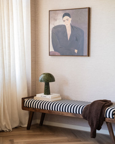Table Lamp Mushroom Olive Green - Things I Like Things I Love