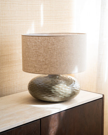 Table Lamp Oldham Green/Beige - Things I Like Things I Love