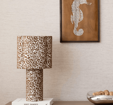 Table Lamp Pia Pattern Brown - Things I Like Things I Love