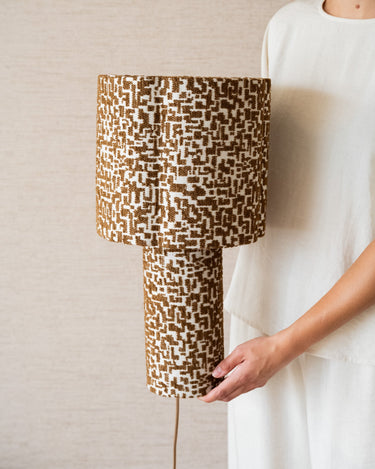 Table Lamp Pia Pattern Brown - Things I Like Things I Love