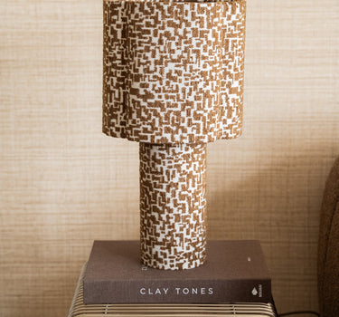 Table Lamp Pia Pattern Brown - Things I Like Things I Love