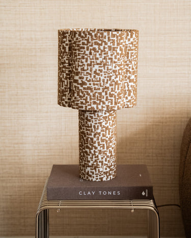 Table Lamp Pia Pattern Brown - Things I Like Things I Love