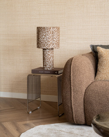 Table Lamp Pia Pattern Brown - Things I Like Things I Love
