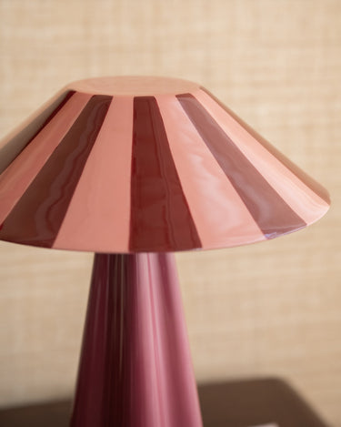 Table Lamp Striped Pink - Things I Like Things I Love