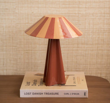 Table Lamp Striped Red - Things I Like Things I Love