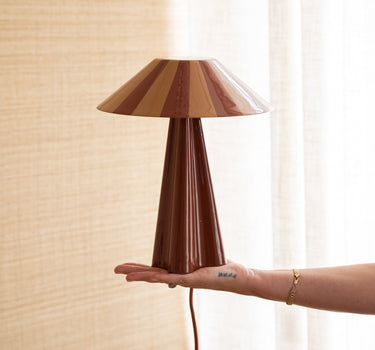Table Lamp Striped Red - Things I Like Things I Love