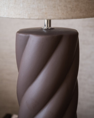 Table Lamp Swirl Brown - Medium - Things I Like Things I Love