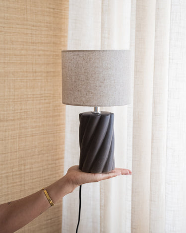 Table Lamp Swirl Brown - Small - Things I Like Things I Love