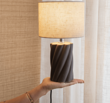 Table Lamp Swirl Brown - Small - Things I Like Things I Love