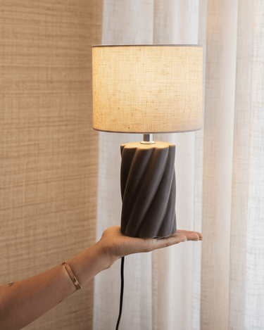 Table Lamp Swirl Brown - Small - Things I Like Things I Love