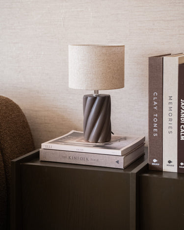 Table Lamp Swirl Brown - Small - Things I Like Things I Love